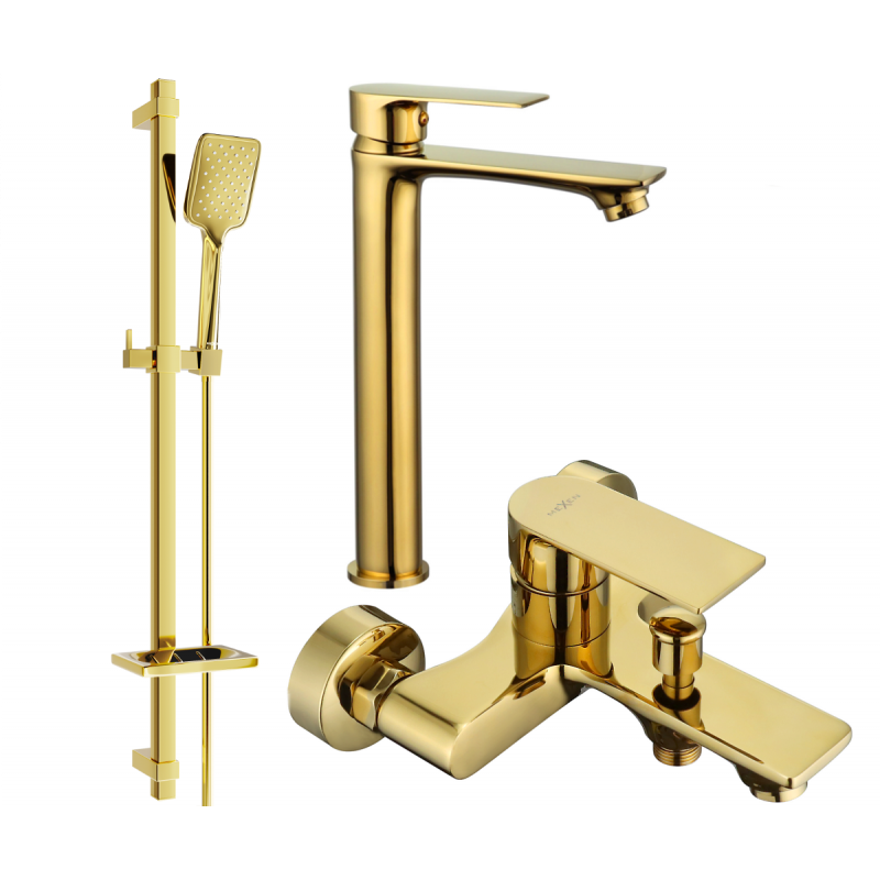Mexen Royo DQ62 Badezimmerset, gold - 72213DQ62-50