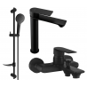 Mexen Royo DF05 Badewannenset, schwarz - 72213DF05-70