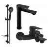 Mexen Royo DF40 Badewannenset, schwarz - 72213DF40-70