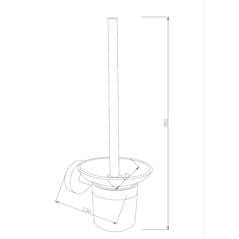 Mexen Loft Toilettenbürste, Chrom - 7012650-00