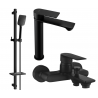 Mexen Royo DQ62 Badewannen-Set, schwarz - 72213DQ62-70