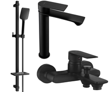 Mexen Royo DQ62 Badewannen-Set, schwarz - 72213DQ62-70