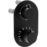 Mexen Kai thermostatische Wannen-Duscharmatur 3-Wege, schwarz - 77602-70