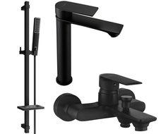 Mexen Royo DQ72 Wannenset, schwarz - 72213DQ72-70