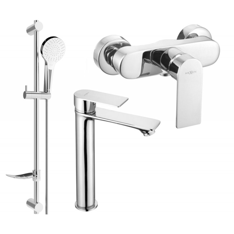 Mexen Royo DF05 Duschset, Chrom - 72214DF05-00