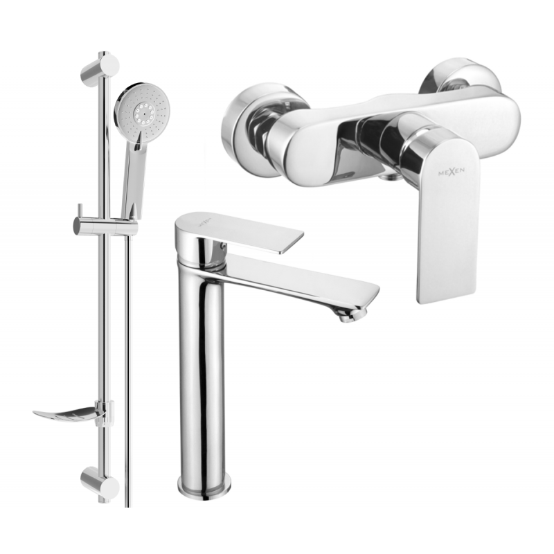 Mexen Royo DF40 Duschset, Chrom - 72214DF40-00