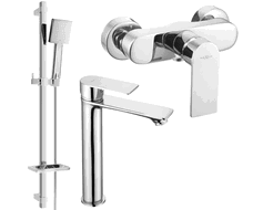 Mexen Royo DQ45 Duschset, Chrom - 72214DQ45-00