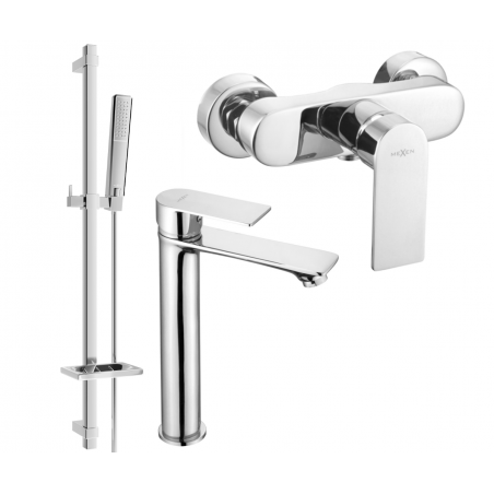Mexen Royo DQ72 Duschset, Chrom - 72214DQ72-00
