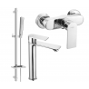 Mexen Royo DQ72 Duschset, Chrom - 72214DQ72-00