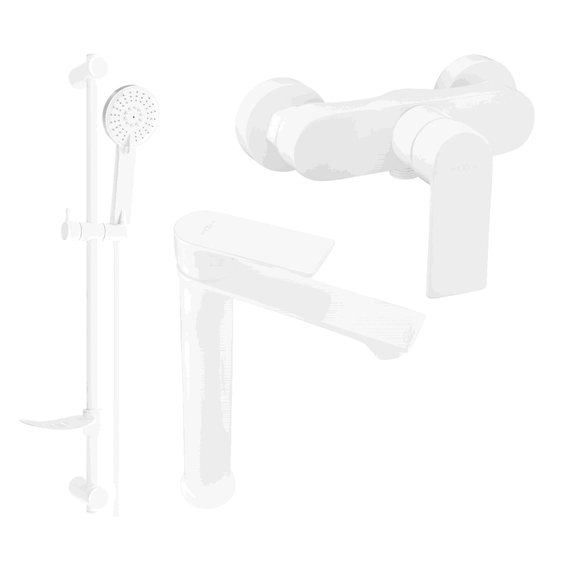 Mexen Royo DF40 Duschset, weiß - 72214DF40-20