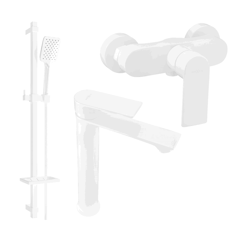 Mexen Royo DQ62 Dusch-Set, weiß - 72214DQ62-20