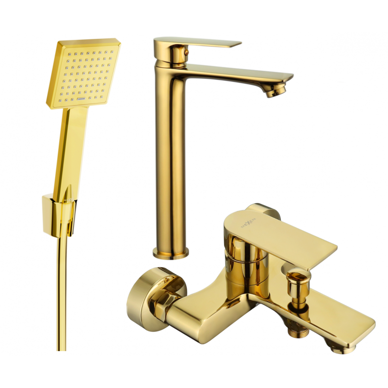 Mexen Royo R45 Badewannen-Set, gold - 72213R45-50