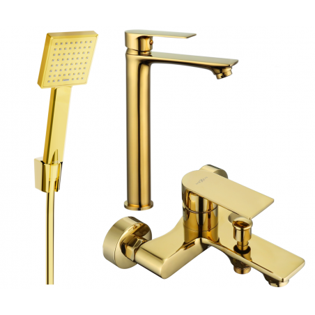 Mexen Royo R45 Badewannen-Set, gold - 72213R45-50