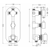 Mexen Kai Thermostatische 3-Wege-Wannen-Duscharmatur, weiß - 77603-20