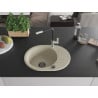 Mexen Kevin Granitspüle 1-beckig mit Abtropffläche und Küchenarmatur Flora, beige - 6517-69-670401-07-B