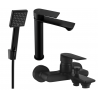Mexen Royo R45 Badewannen-Set, schwarz - 72213R45-70