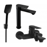 Mexen Royo R62 Badewannenset, schwarz - 72213R62-70