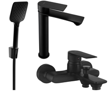 Mexen Royo R62 Badewannenset, schwarz - 72213R62-70