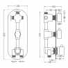 Mexen Kai Thermostatische 3-Wege-Badewannen- und Duscharmatur, Gold - 77603-50