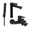 Mexen Royo R72 Badewannen-Set, schwarz - 72213R72-70