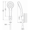 Mexen Royo R05 Badewannenbatterie mit Duschset, Chrom - 7223R05-00