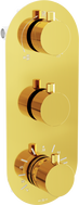 Mexen Kai Thermostatische 3-Wege-Badewannen- und Duscharmatur, Gold - 77603-50