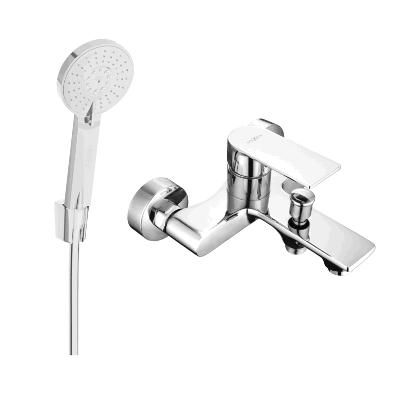 Mexen Royo R40 Badewannenarmatur mit Duschset, Chrom - 7223R40-00