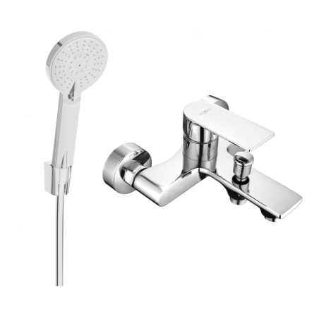 Mexen Royo R40 Badewannenarmatur mit Duschset, Chrom - 7223R40-00