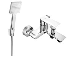 Mexen Royo R45 Badewannenarmatur mit Duschset, Chrom - 7223R45-00