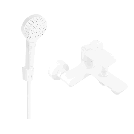 Mexen Royo R05 Badewannenarmatur mit Duschset, weiß - 7223R05-20