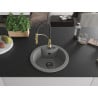 Mexen Diego Granitspüle 1-Becken mit Küchenarmatur Aster, grau - 6512-71-73450-57-B