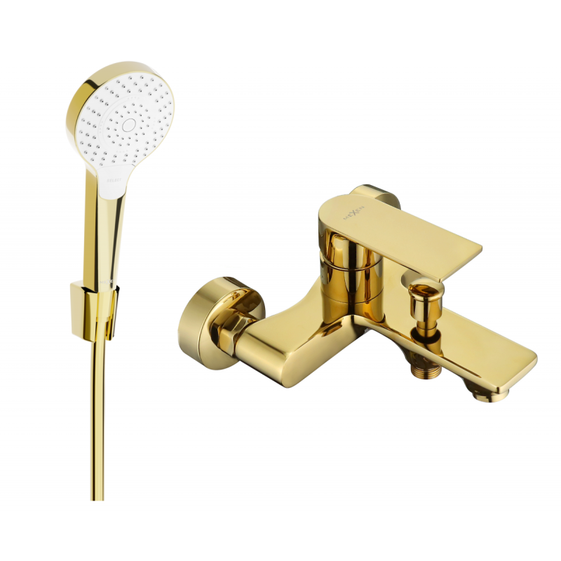 Mexen Royo R05 Badewannenarmatur mit Duschset, Gold - 7223R05-50