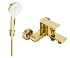 Mexen Royo R05 Badewannenarmatur mit Duschset, Gold - 7223R05-50