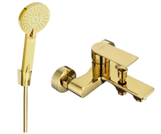 Mexen Royo R40 Badewannenarmatur mit Duschset, gold - 7223R40-50