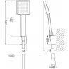 Mexen Royo R45 Badewannenarmatur mit Duschset, Gold - 7223R45-50