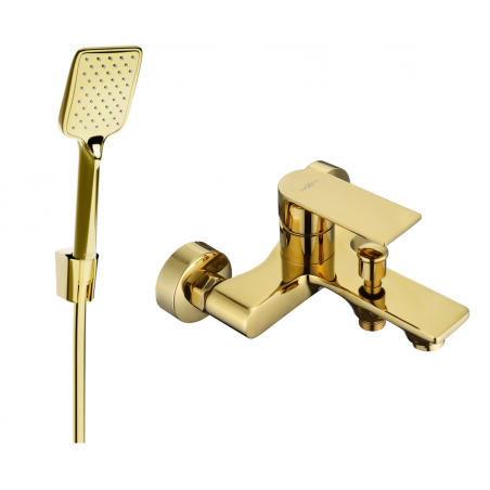 Mexen Royo R62 Wannenarmatur mit Duschset, Gold - 7223R62-50
