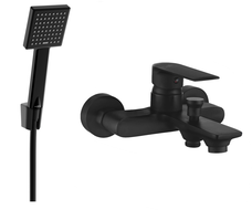 Mexen Royo R45 Wannenarmatur mit Duschset, schwarz - 7223R45-70