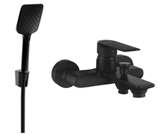 Mexen Royo R62 Badewannenarmatur mit Duschset, schwarz - 7223R62-70