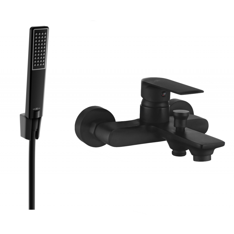 Mexen Royo R72 Badewannenarmatur mit Duschset, schwarz - 7223R72-70