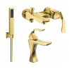 Mexen Estrella R02 Badewannen-Set, gold - 72303R02-50