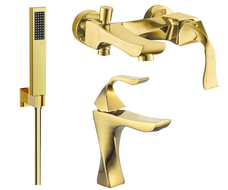 Mexen Estrella R02 Badewannen-Set, gold - 72303R02-50