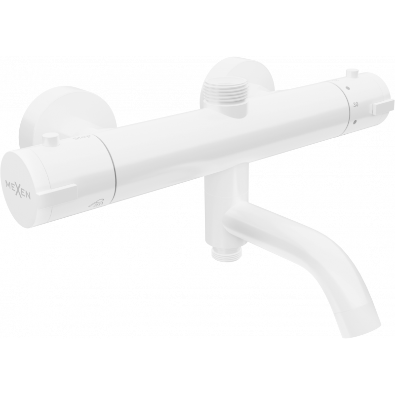 Mexen Kai thermostatische Wannen-Duscharmatur, weiß - 77900-20