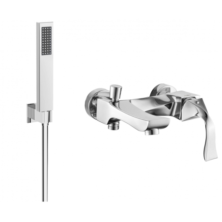Mexen Estrella R02 Badewannenarmatur mit Duschset, Chrom - 7233R02-00