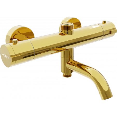 Mexen Kai thermostatische Wannen- und Duscharmatur, gold - 77900-50