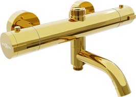 Mexen Kai thermostatische Wannen-Duscharmatur, goldfarben - 77900-50