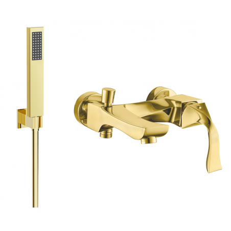 Mexen Estrella R02 Badewannenarmatur mit Duschset, gold - 7233R02-50