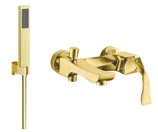 Mexen Estrella R02 Badewannenarmatur mit Duschset, gold - 7233R02-50