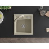 Mexen Vito Granitspüle 1-Becken mit Küchenarmatur Elia, beige - 6503-69-670101-69
