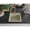 Mexen Vito Granitspüle 1-beckig mit Küchenarmatur Elia, beige - 6503-69-670101-50