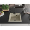 Mexen Vito Granitspüle 1-Becken mit Küchenarmatur Elia, beige - 6503-69-670101-70